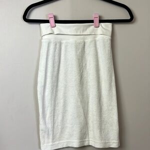 Hard tail fold over Terry pencil skirt